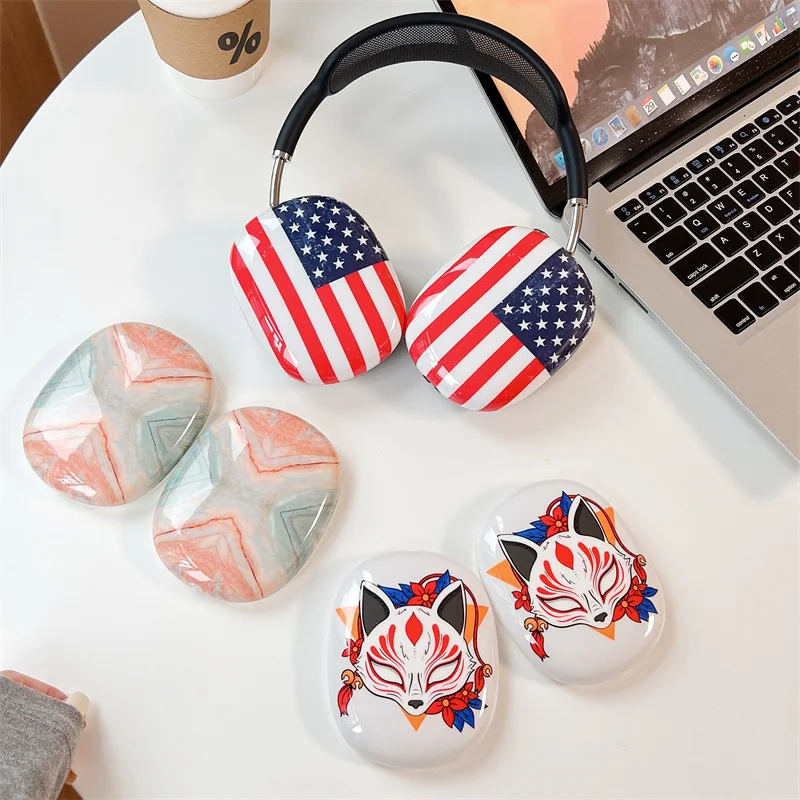 Фото Модный красивый чехол для Airpods Max, защитный декор для наушников Apple, чехол для Airpods Max, защита гарнитуры Capa №4