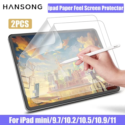 2 шт. Матовая защитная пленка для экрана iPad Paper Feel Hansong