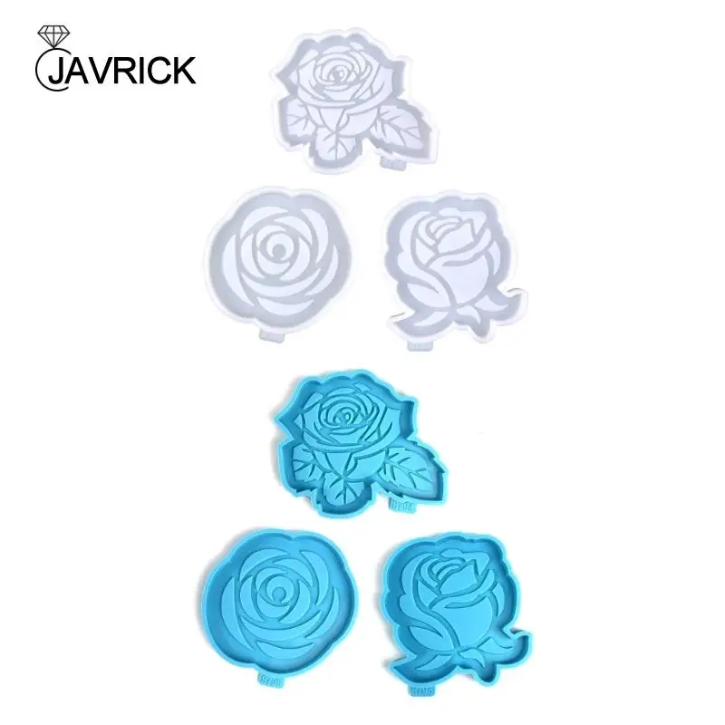 

3-Piece Resin Molds Silicone Epoxy Resin Molds Rose Flower Shape