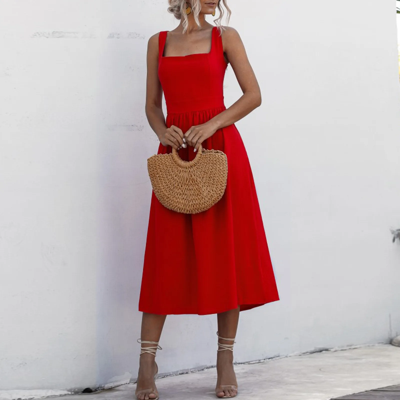 

Women's Sexy Bodycon Sleeveless Knee Length Club Tank Dress Women Long Sleeve Work Dress