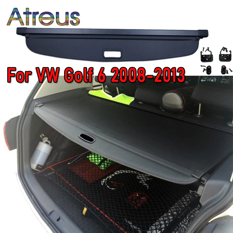 

1set Trunk Parcel Shelf Cover for Volkswagen VW Golf 6 MK6 2008-2013 Golf6 Retractable Rear Racks Spacer Curtain Accessories