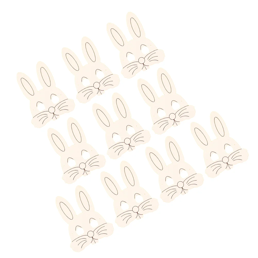 

Paper Animal White Face Mask Masks Diy Painting Party Plain Masquerade Blank Full Bunny Theme Jungle Cover Easter Kid Decorate