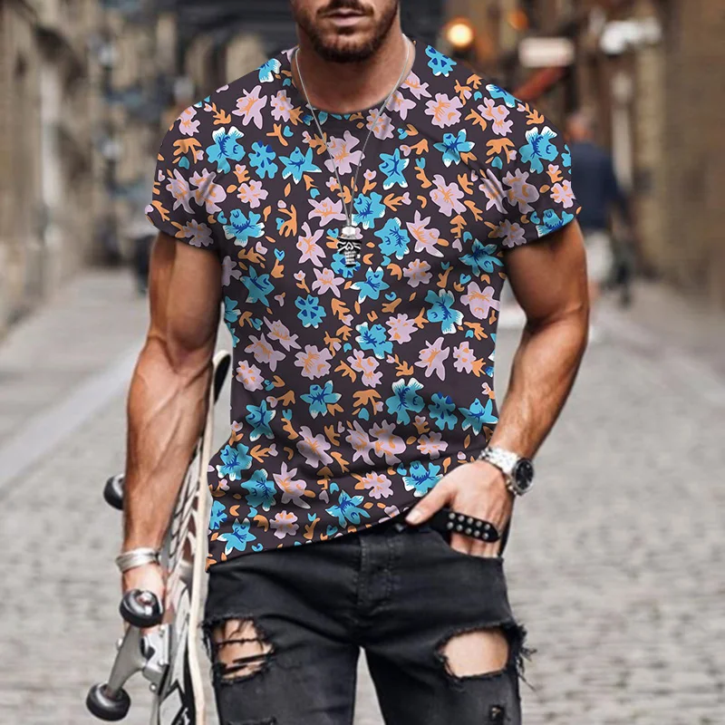 

Men's T-shirt Summer New 2022 Short Sleeve O-Neck Skateboard Sports T-Shirt Thin Section Breathable Large Size Top