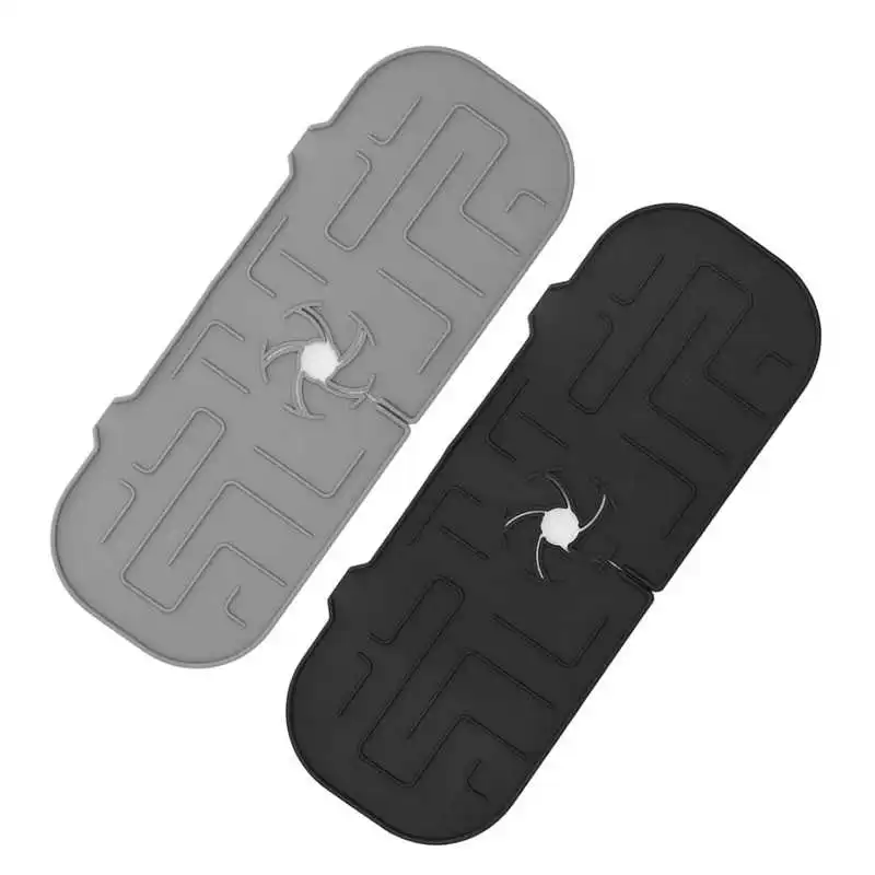 

Faucet Handle Drip Catcher Tray Durable Silicone Sink Faucet Mat for Kitchen Bathroom Apartment Hotel Mat