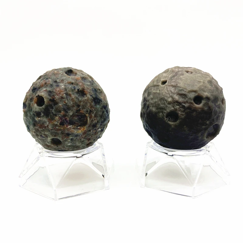 

Lovely 1pc Natural Sliver Obsidian Yooperlite Stone Moon Ball Spheres Shaped Mineral Collectibles Gemstones Stones and crystals