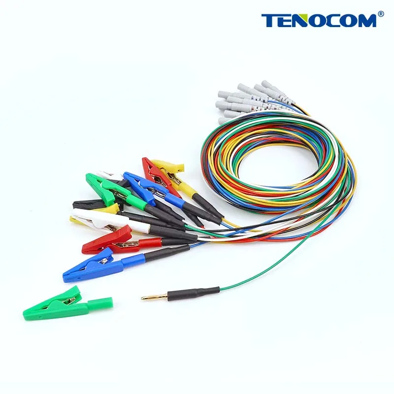 

12 шт. EEG маленький зажим типа «крокодил» свинцовый провод