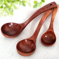 1pc kitchen long handle wooden spoon dessert rice soup spoon teaspoon cooking spoons wood spoon kitchen accessories home gadgets