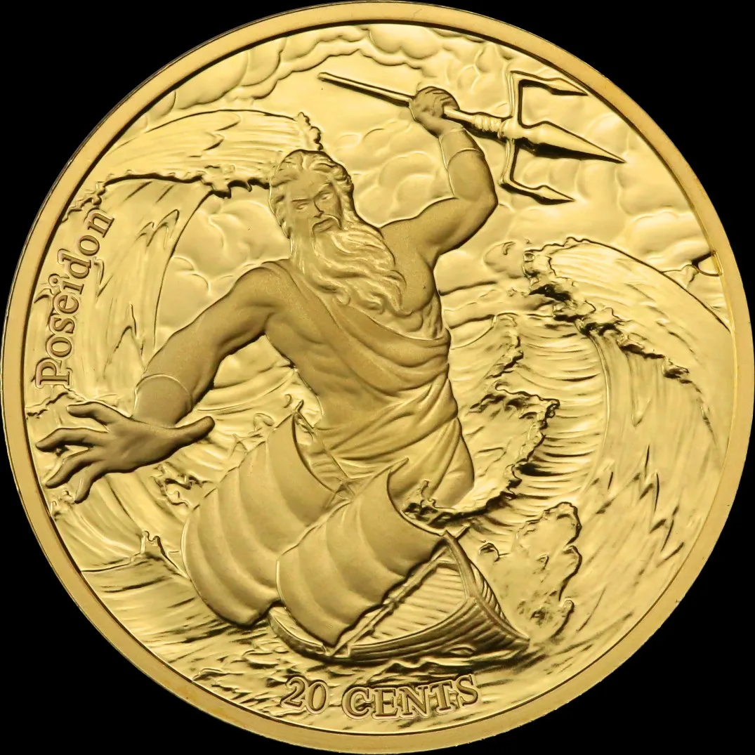 

Pisces-Poseidon Samoa 2022 20 Points Commemorative Coin the Gods Guard Twelve Constellation 40mm Copper Coins 100% Original