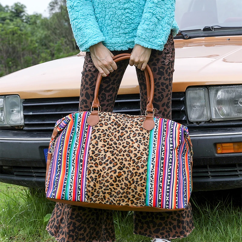 Shoulder Travel Bag For Women Patchwork Flower Color Men's Travel Luggage Large Capacity Ladies Fashion Shoulder Bag