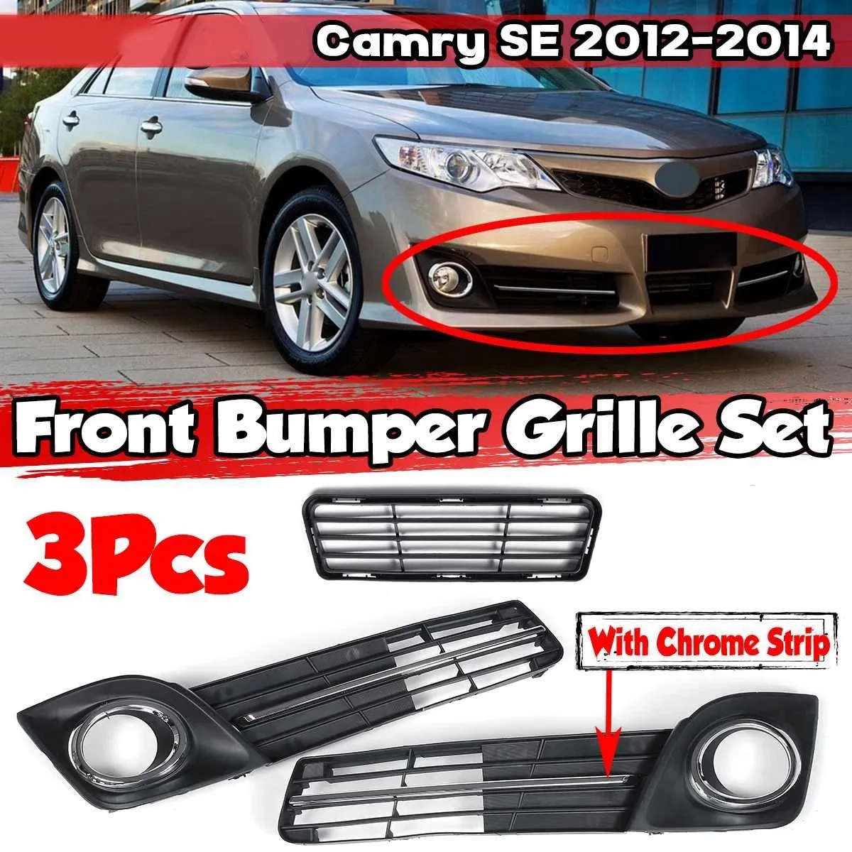 

3 шт., передний бампер для Toyota Camry SE 2012 2013 2014