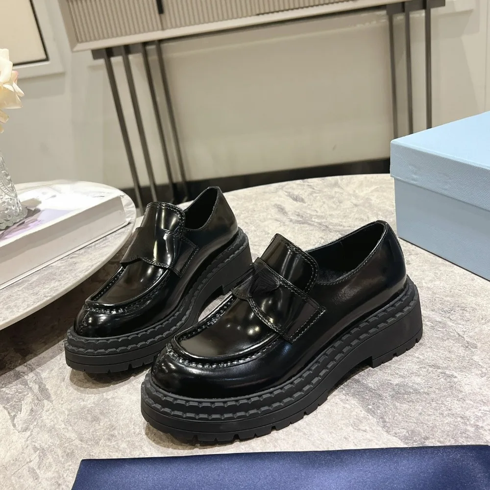 NIGO/женские туфли в стиле ретро с толстой подошвой высокие Lefou весенне-осенние