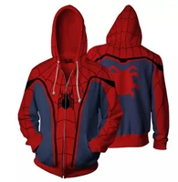 25 autumn homecoming scarlet spider zip up man hoodies sweatshirts far from home spider superhero cosplay hooded zipper jacket