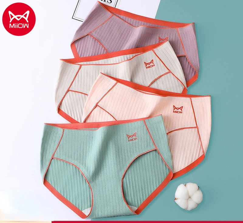 

MIIOW Sexy Cotton Underwear Women Female Adult Antibacterial Ladies Seamless Panties Triangle Comfortable Briefs Shorts