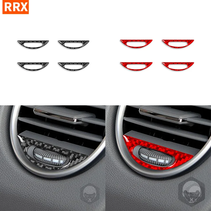 

For M Class W164 2005-2011 Real Carbon Fiber Air Conditioner Outlet Tuyere Decoration Cover Trim Sticker Car Accessories