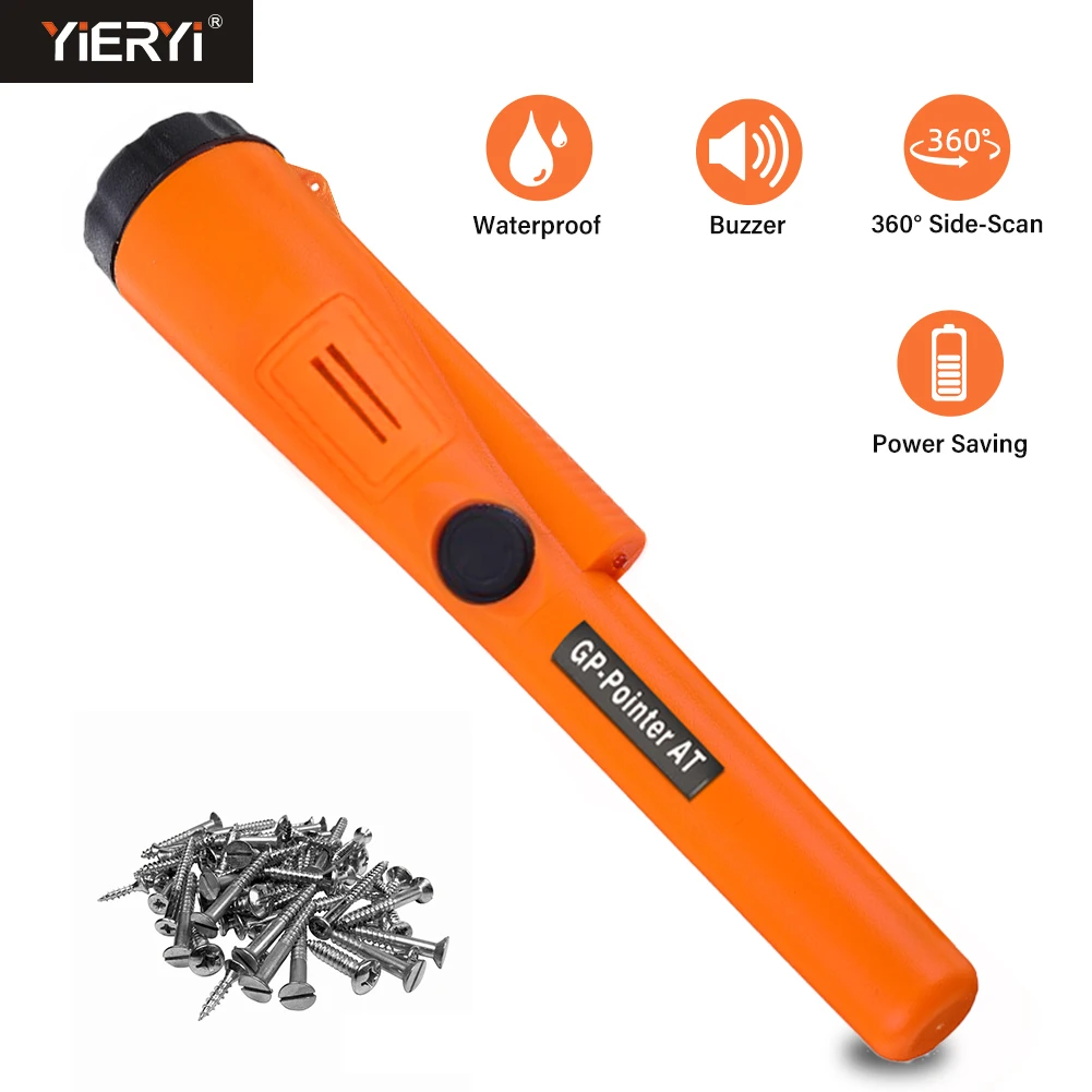 

Handheld Metal Detector with Ruler Flashlight High Sensitivity Positioning Outdoor Treasure Finder IP98 Waterproof Dual Alarm