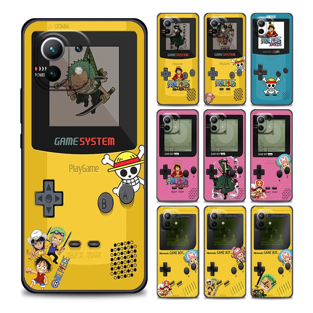 

Japanese Anime One Piece Game-Boy Phone Case for Xiaomi Mi 11i 11 11X 11T Poco X3 NFC M3 Pro F3 GT M4 Soft Silicone