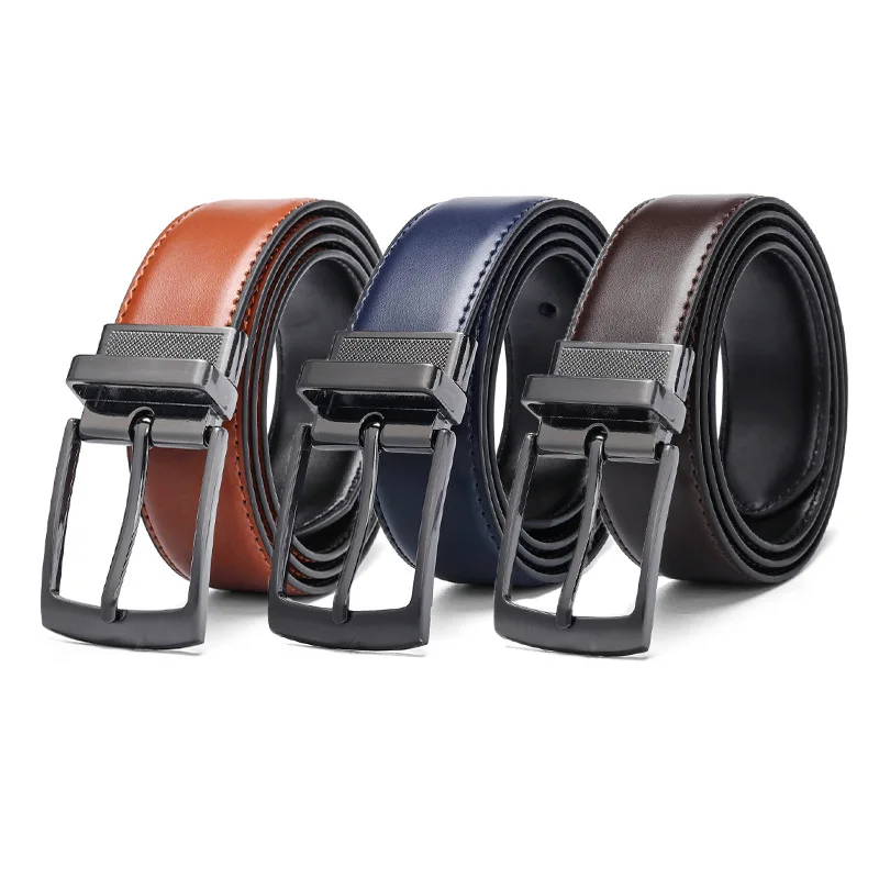 Cowhide Pin Buckle Belt for Men Fashion Casual Jeans Accessories Girdle Luxury Design Business Retro Leather Youth Waistband