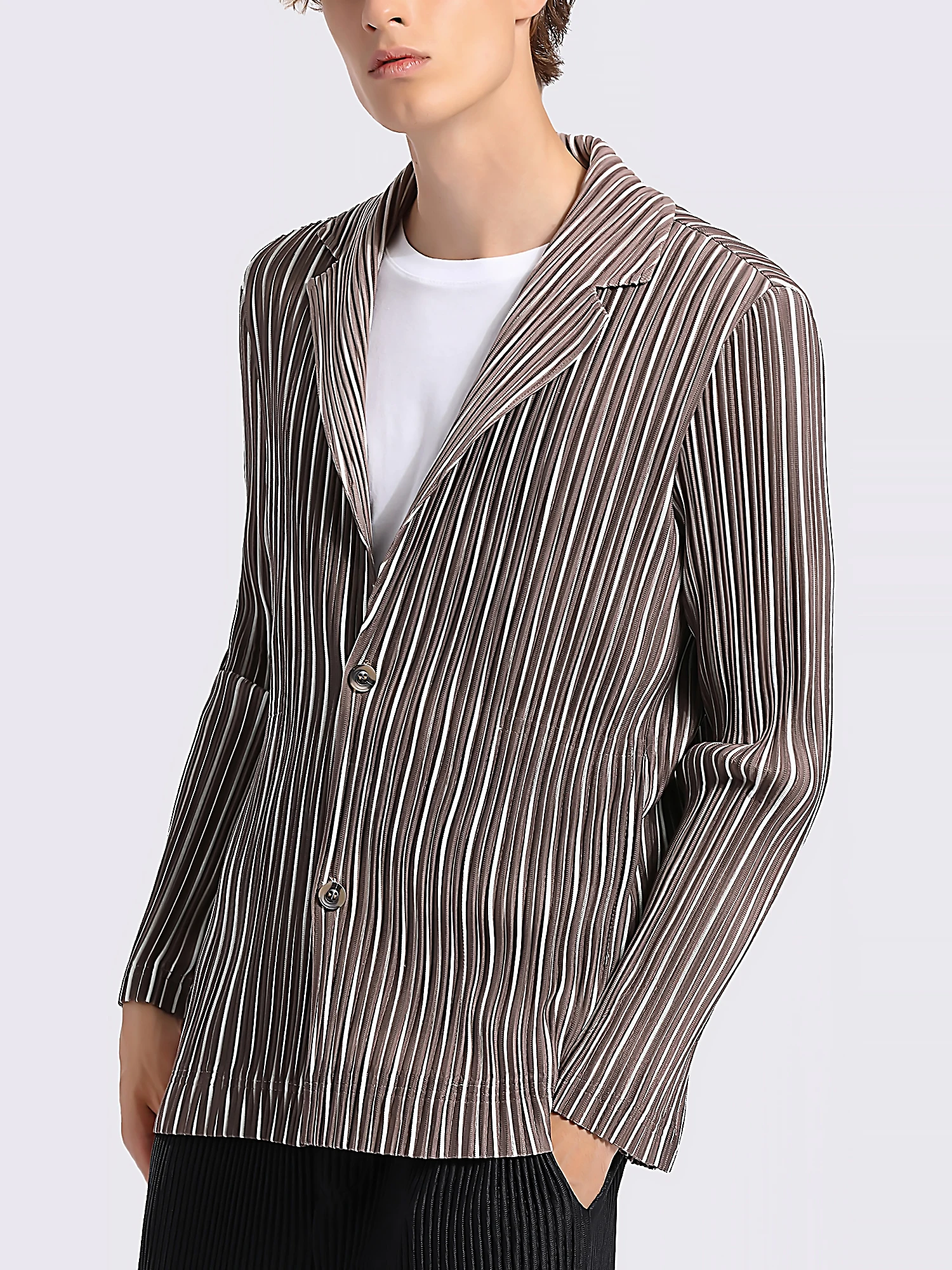 Пиджак MI TEMPIO стильные оригинальные мужские облегающие костюмы зимние