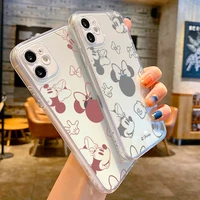bandai luxury mickey mouse phone case for iphone 13 12 11 6 6s 7 8 plus x xr 11pro xs max transparent soft tpu coque funda