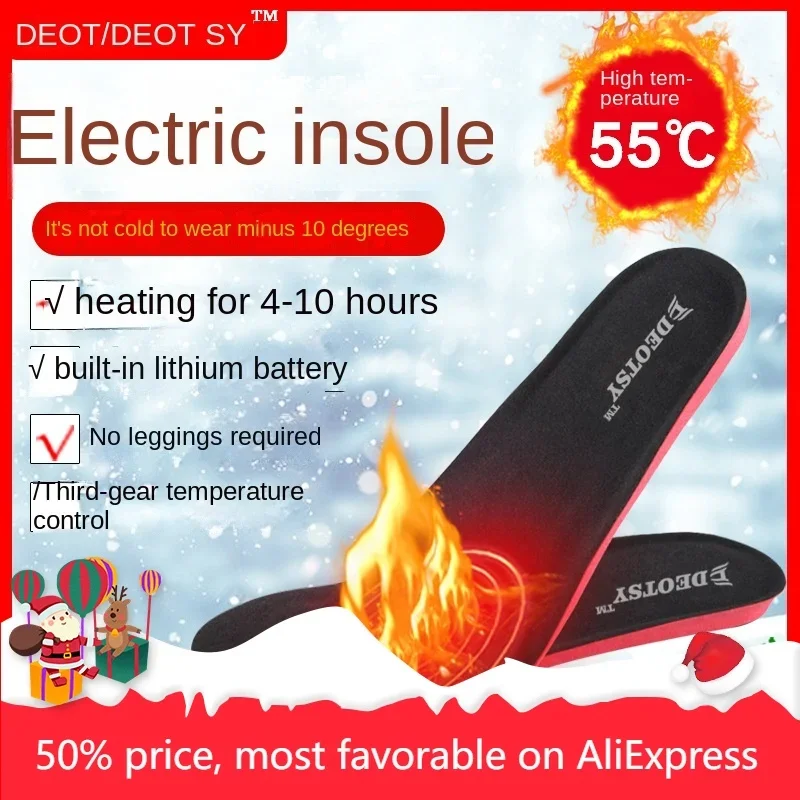 

Wireless Rechargeable Heated Insoles for Winter Outdoor Warmth, Unisex Three-Level Temperature Adjustment