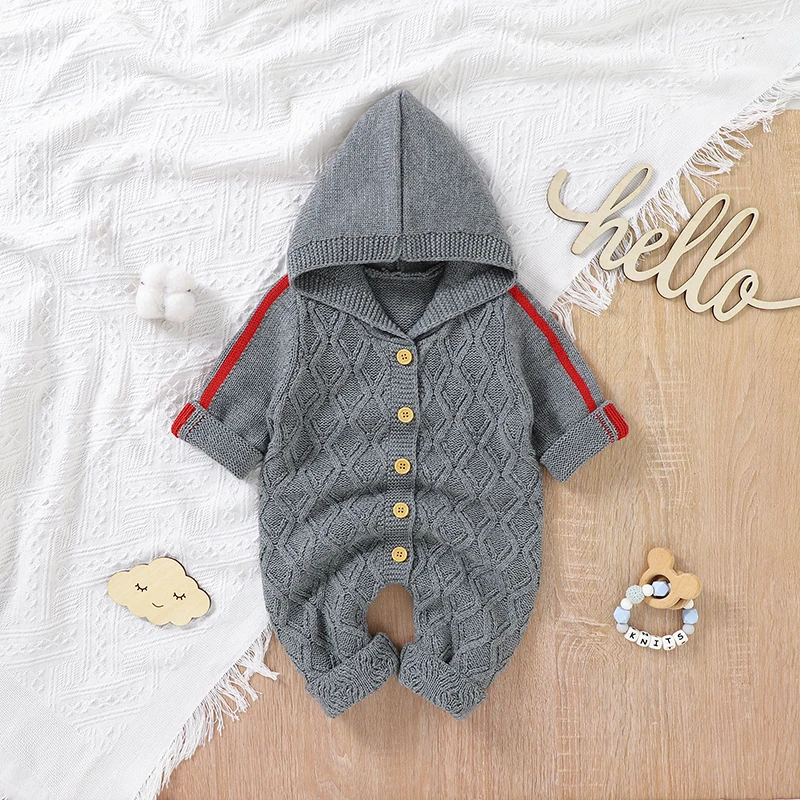 

Детский осенний комбинезон с длинным рукавом и капюшоном