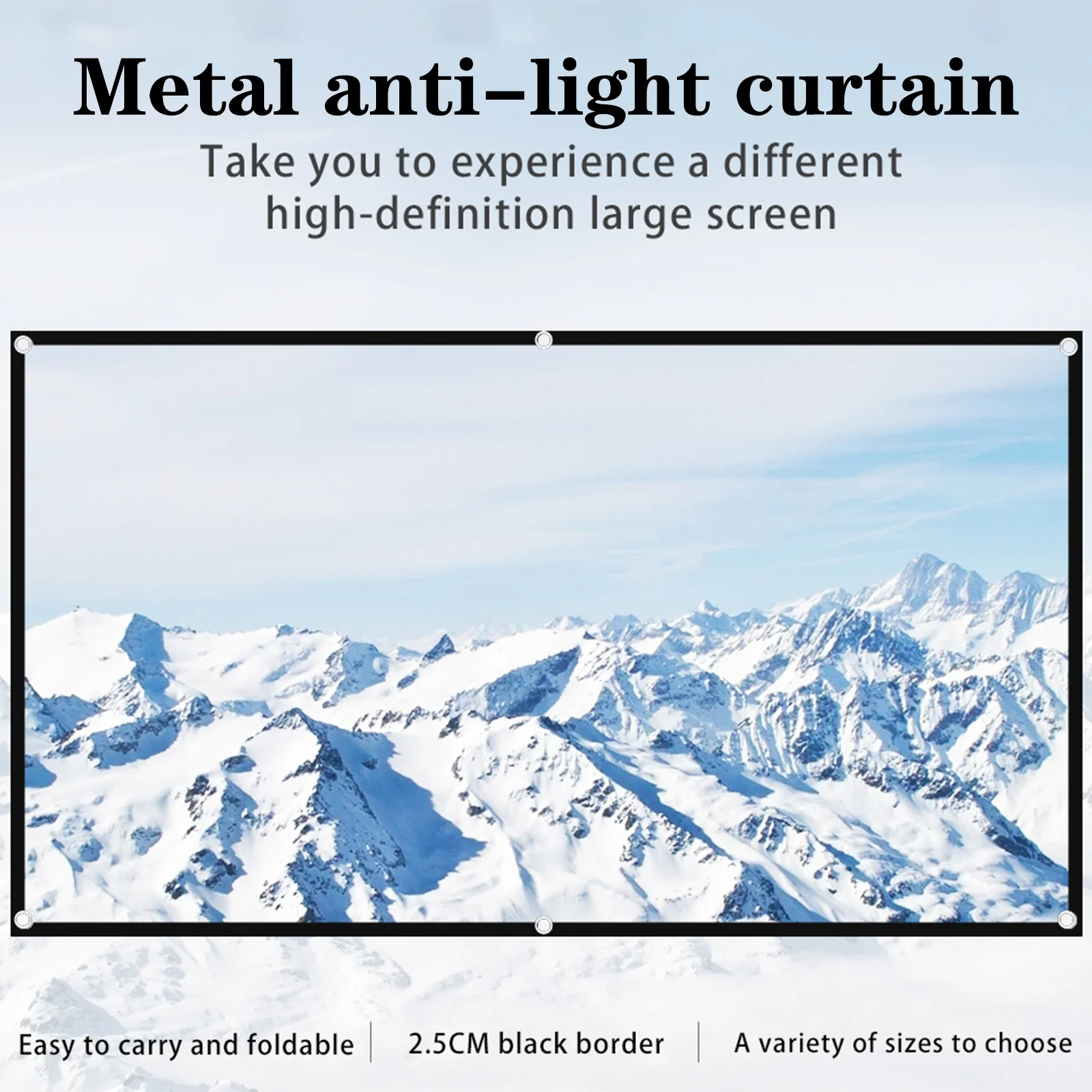 

AUN Projector Screen 16:9 Metal Anti Light Curtain Reflective Fabric Cloth For A30 series ET40 50 Z50S Xiaomi DLP Projector