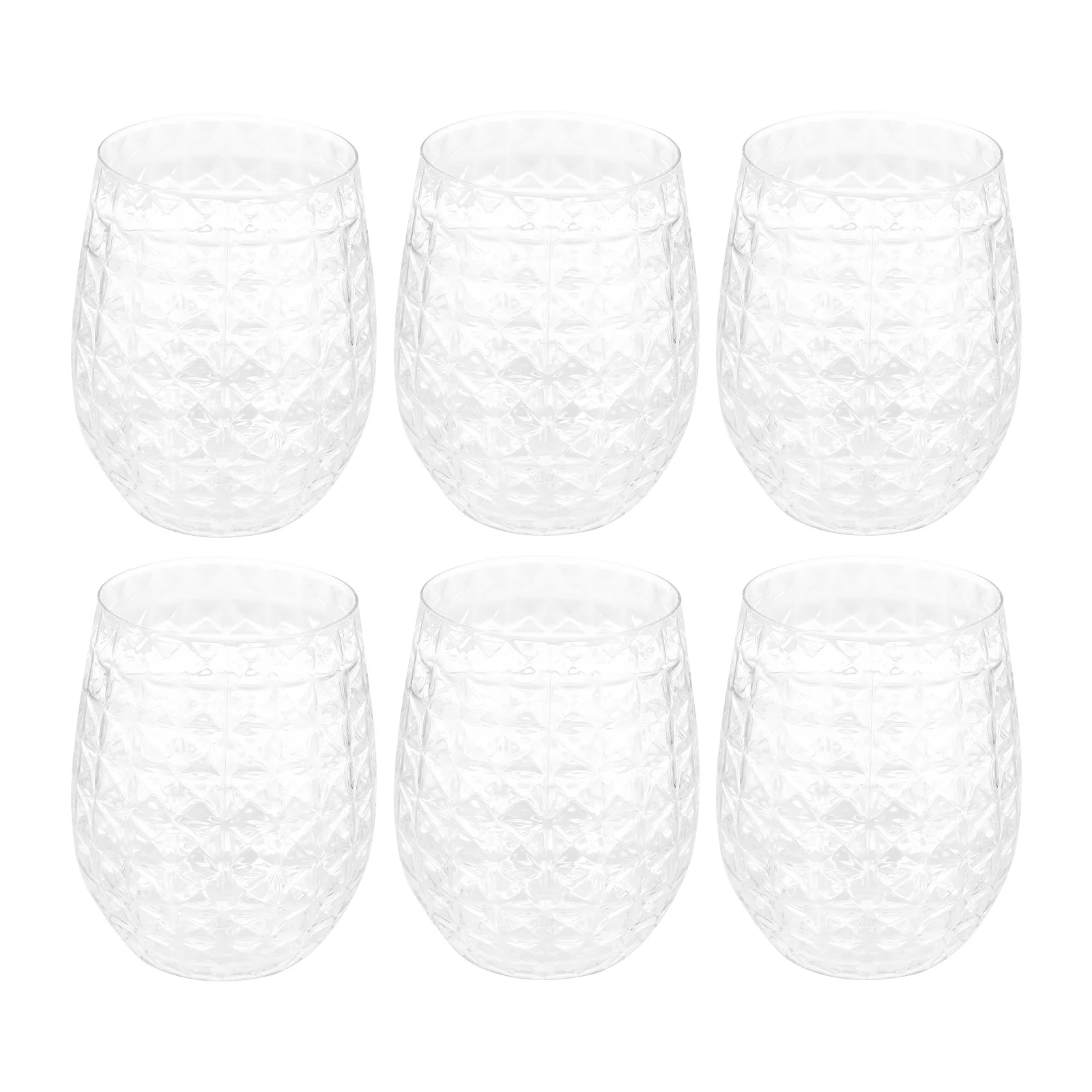 

6Pcs Disposable Cup Plastic Cup Creative Container Decorative Whiskey Cup for Bar Picnic Party