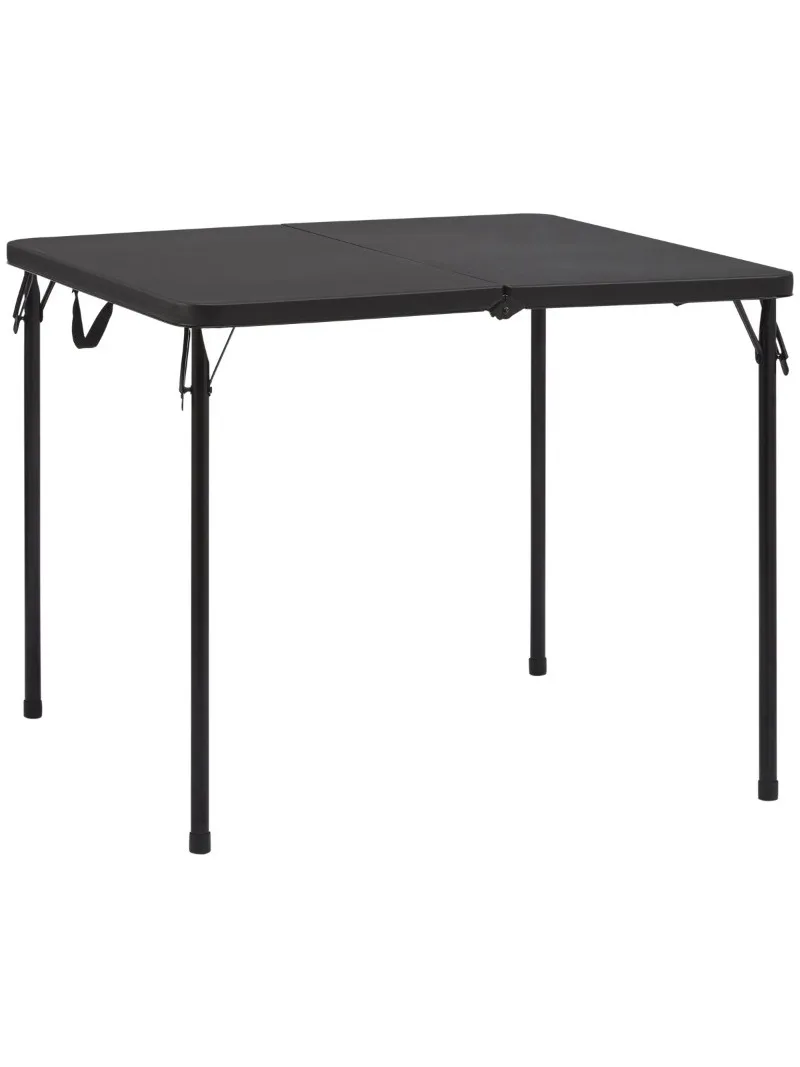 

Mainstays 34" Square Resin Fold-in-Half Table, Rich Black