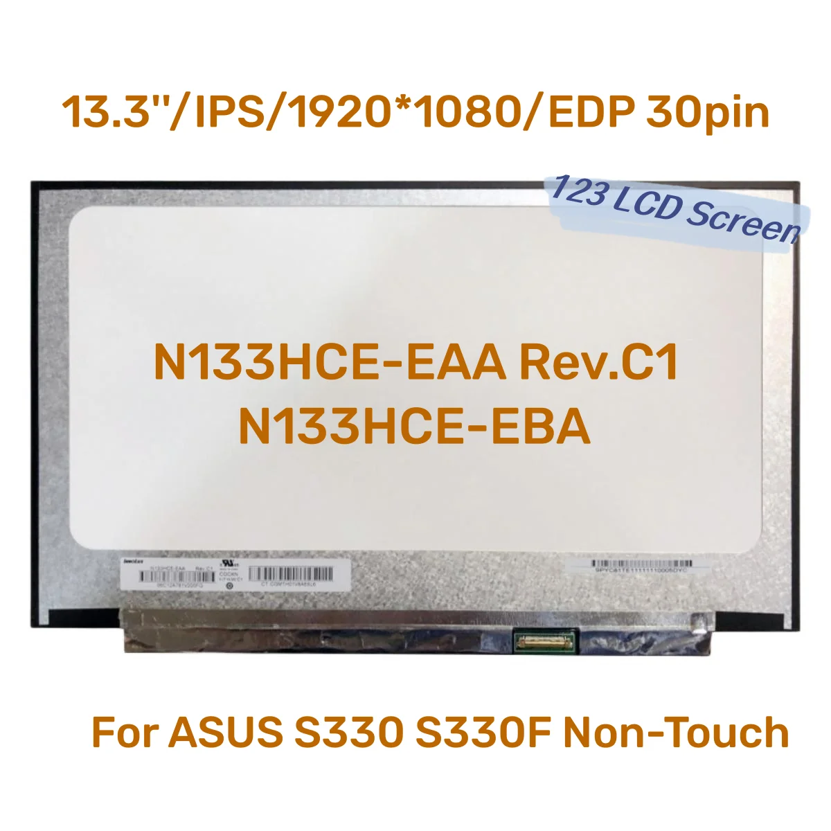 N133HCE-EAA Rev.C1 N133HCE-EBA для ASUS S330 S330F, несенсорный ЖК-экран для ноутбука 13,3 дюймов IPS x 0, панель дисплея EDP 30Pin