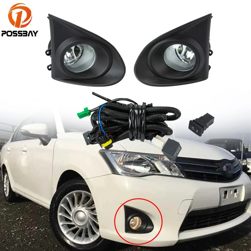 

1 Pair Car Front Bumper Fog Light Covers 12V for Toyota Corolla AXIO 2013 2014 2015 Fog Lights with H11 Bulbs Auto Accessories
