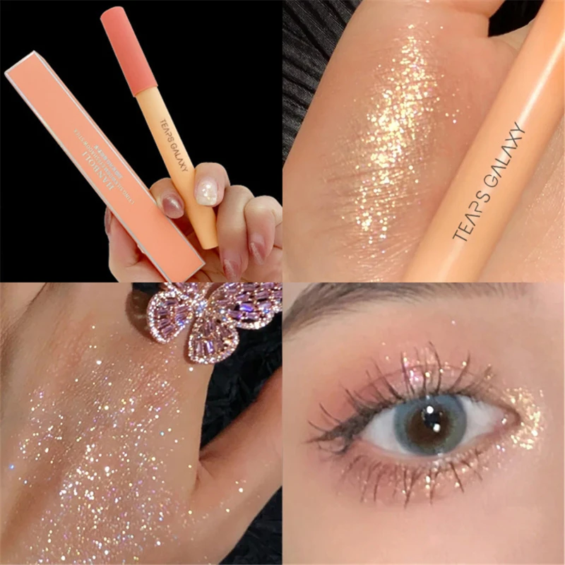 

Hot Eye Shadow Stick Diamond Glitter Silkworm Highlighter Lasting Korean Makeup Eye Shadow Pink Gold Eyeliner Maquillaje Makeup