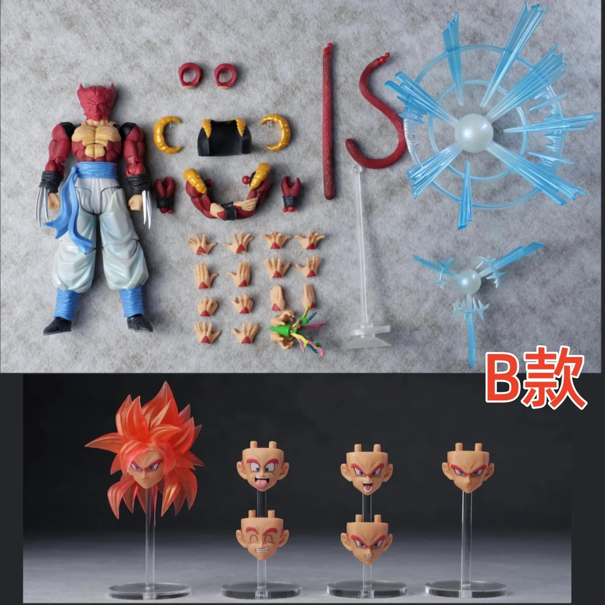 Фото В наличии: Коллекционная фигурка Tonsen/KAMIONE Studio Dragon Ball Fusion Warrior SSJ4 Gogeta, масштаб 1/12, подвижная модель №4