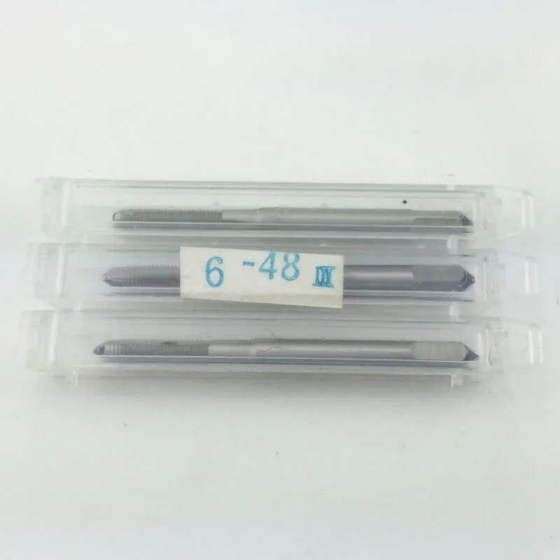 

Durable Industrial New Portable Thread Taps 3pcs Kit Tool 3 Flute 6-48 UNS Bottom cone Equipment High speed steel