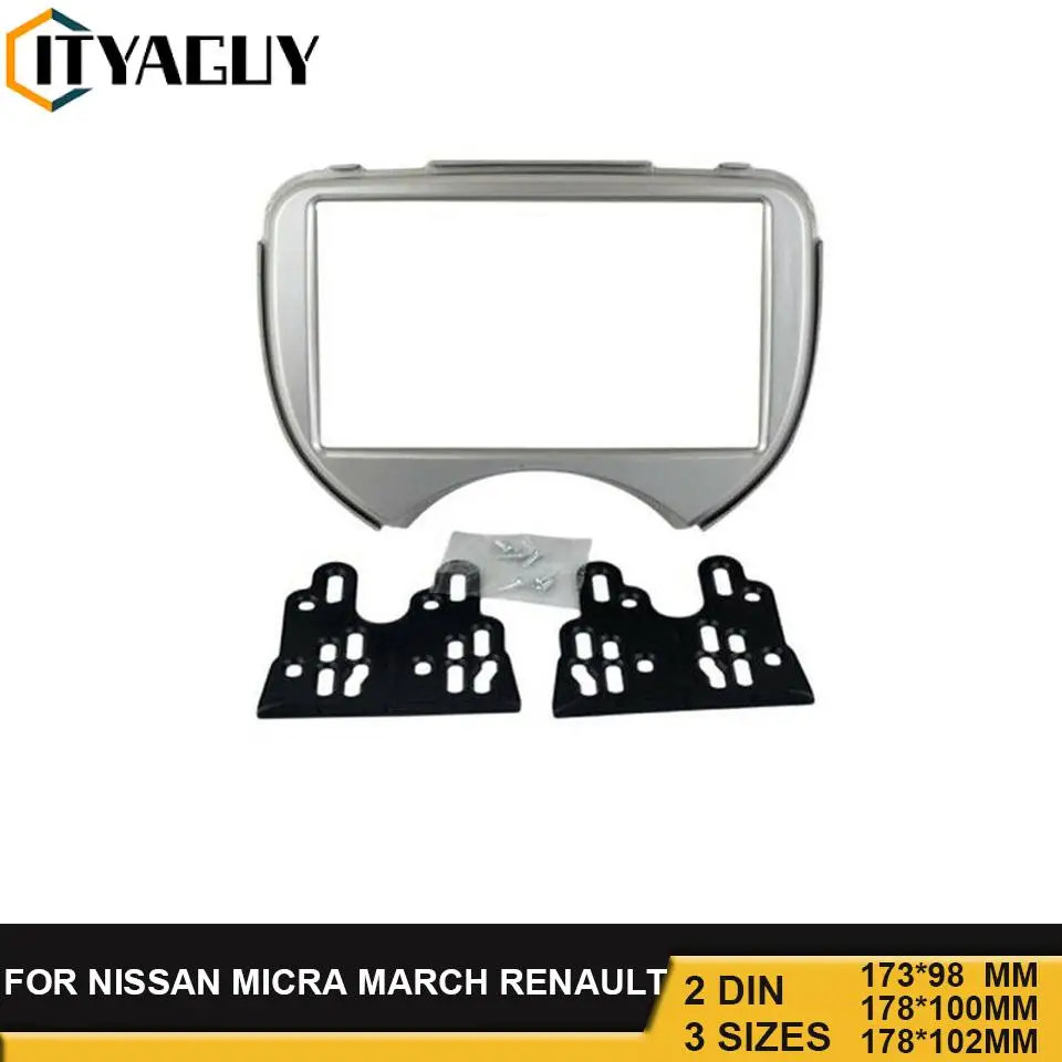 

2Din Facia для NISSAN Micra March RENAULT Pulse радиоприемник CD DVD стерео панель приборная панель устанавливаемая отделка комплект Fascia Face Surround Frame