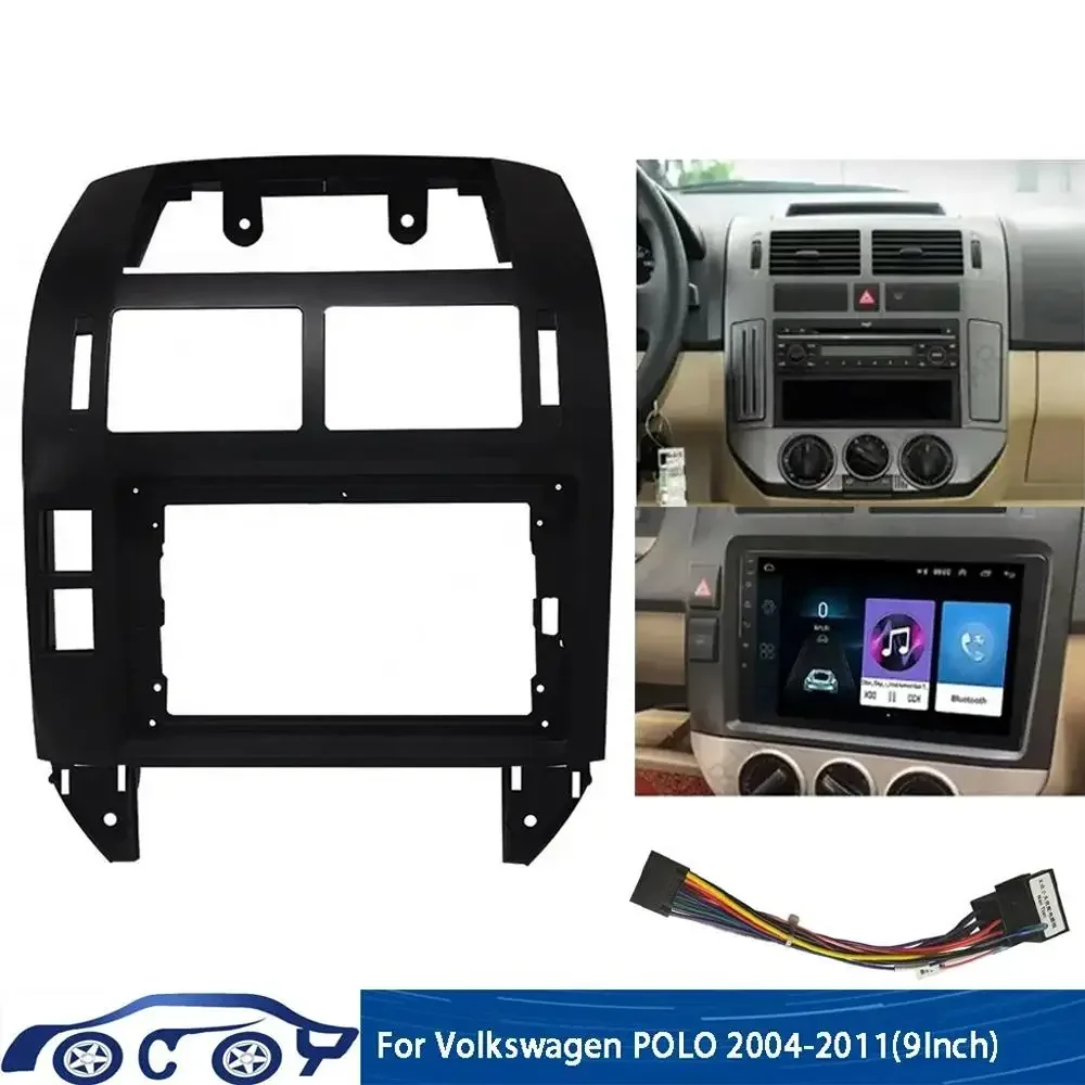 Автомагнитола для Volkswagen POLO 2004-2011(9 дюймов) облицовка автомобиля Android GPS MP5
