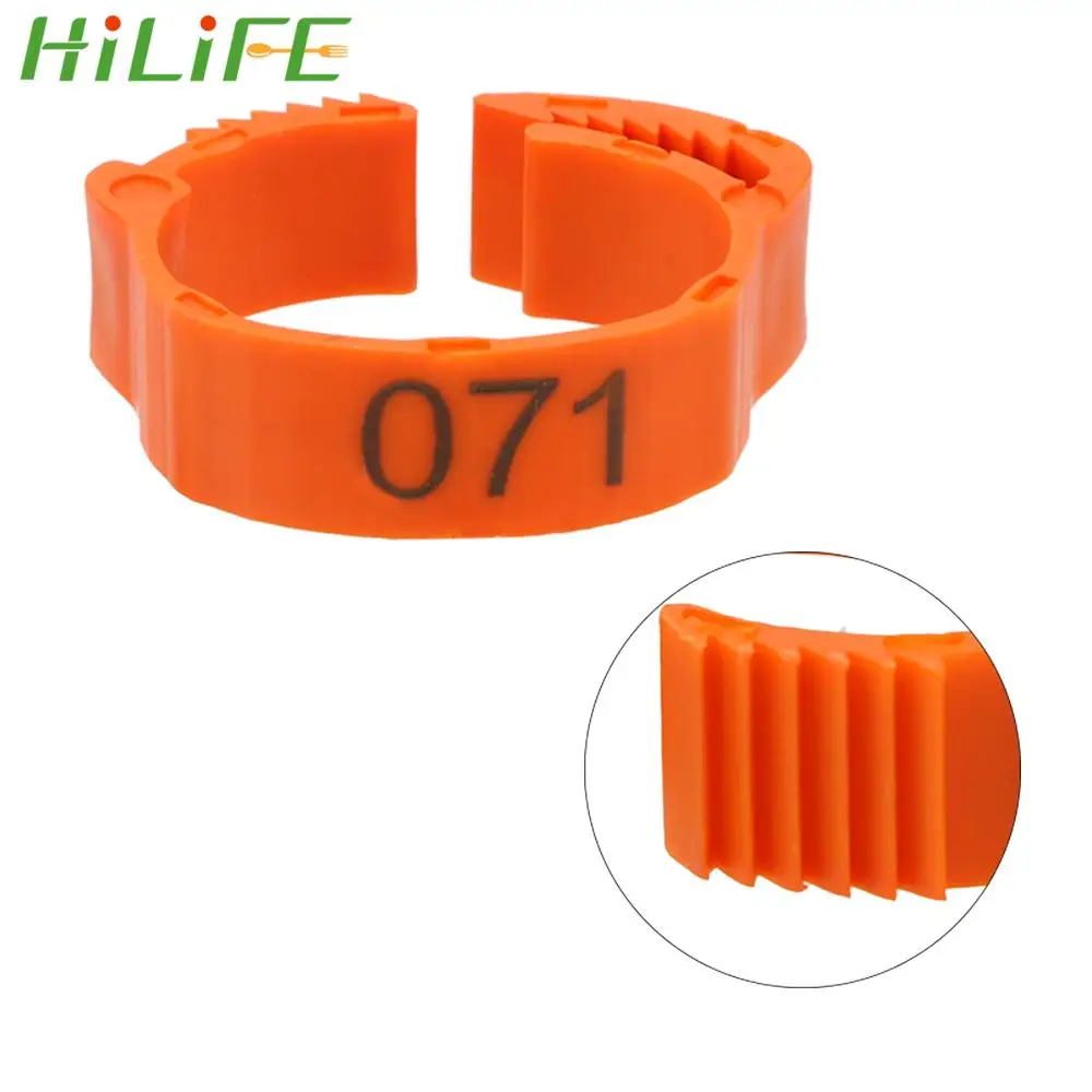 

HILIFE для куриных уток голубей ног цифровая этикетка пряжка кольцо регулируемое 100 шт./компл. принадлежности для птицефабрик кольцо для ног