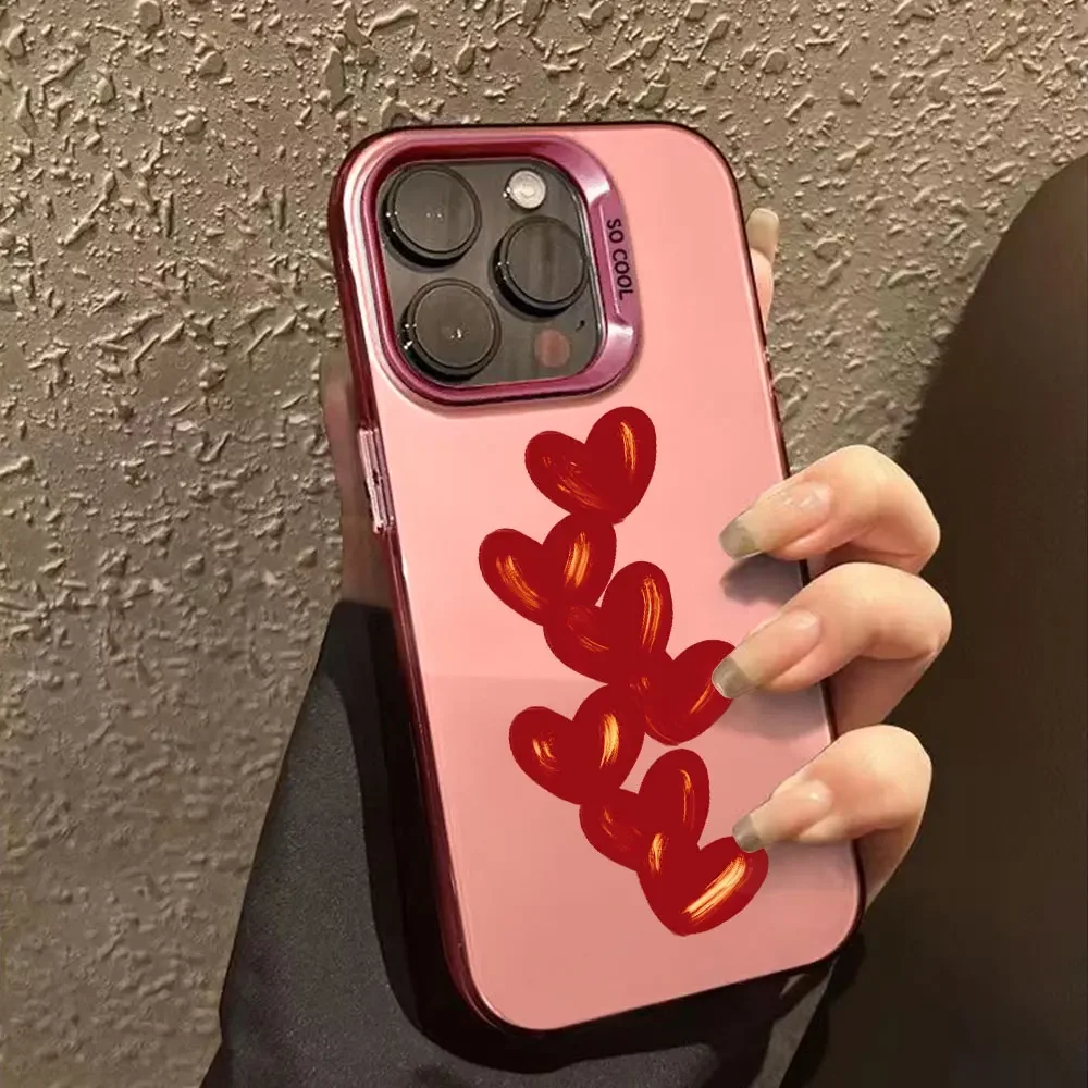 Для Redmi A3 13 13C 13R 12C A3x A2 A1 Plus Роскошный чехол Red Heart Silver IMD для Xiaomi 9 10 Prime2022 Phone Funda Cover