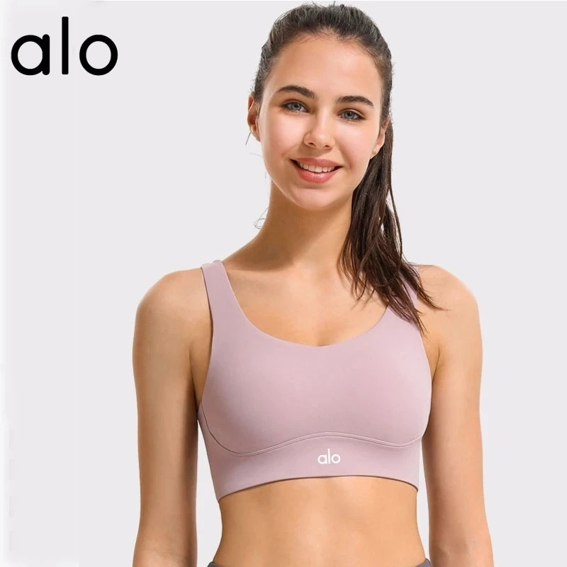 

Alo Yoga High Impact Braces Straps Sport Bra Adjustable Crop Top Gym Tank Underwear Fitness Women Workout Clothes Sports Bra