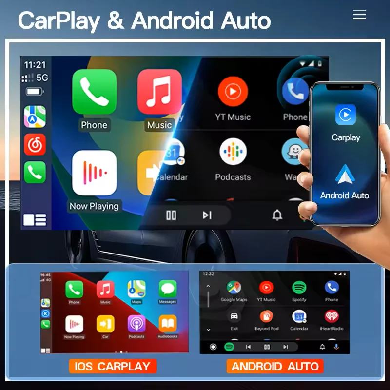 Фото Для Fiat Grand Punto 2007-2014 Android 15 2K QLED Автомобильный радиоприемник Мультимедийный видеоплеер Навигация GPS Auto 4G Carplay Сенсорный экран №3