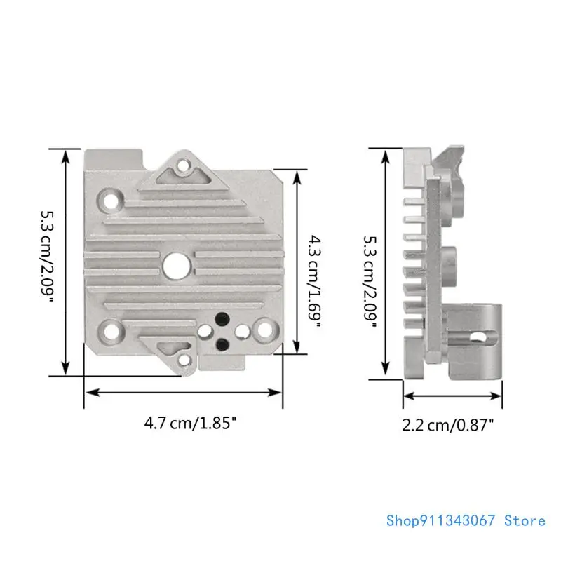 Охлаждающий блок экструдер ближнего действия Hotend алюминиевый лист для Aero Прямая