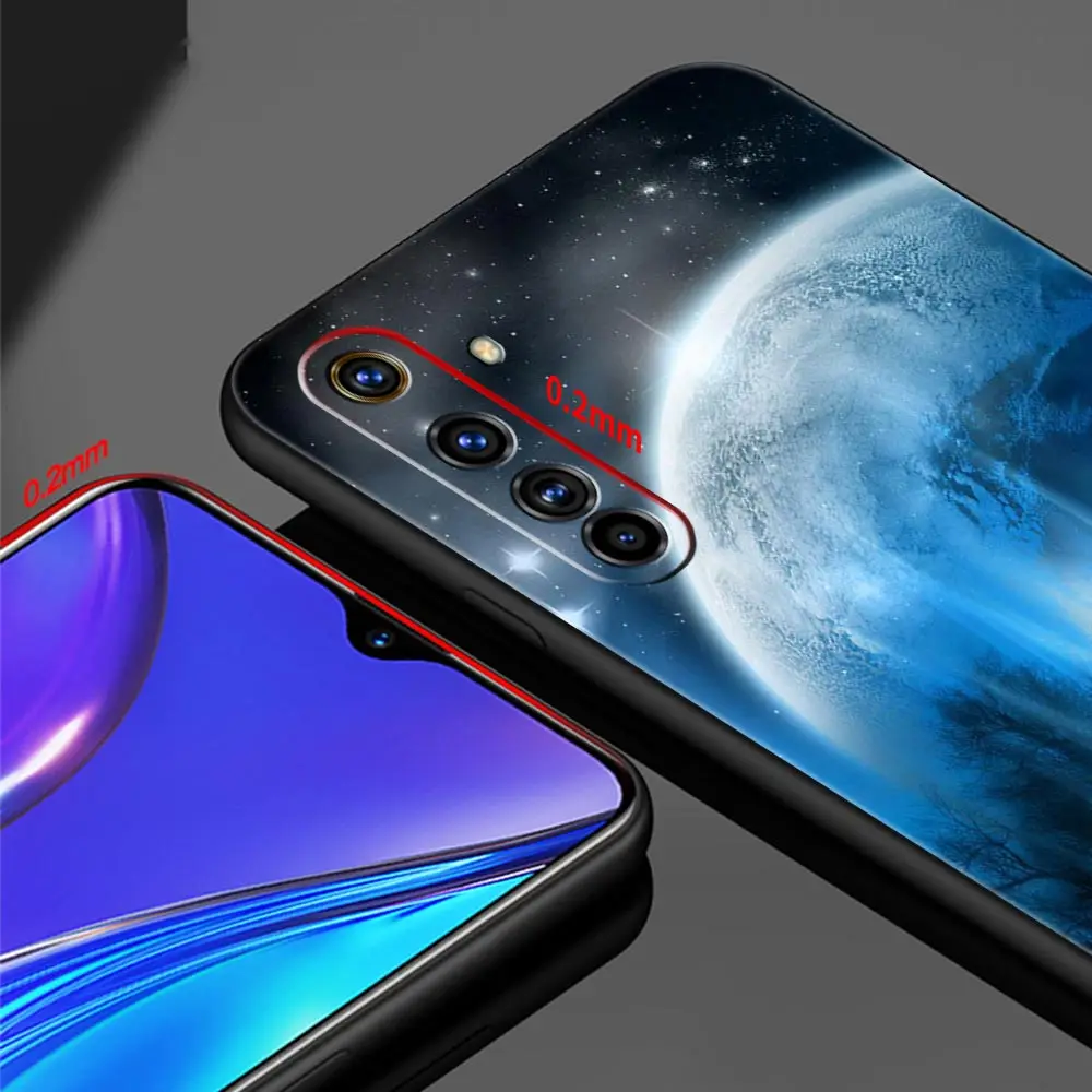 Фото Soft TPU Case For Realme C67 C63 C55 C53 C25 C21 10 11 12 13 GT 2 3 5 Pro Plus 5G Shockproof Phone Cover Moon Roaring Wolf Capas №3