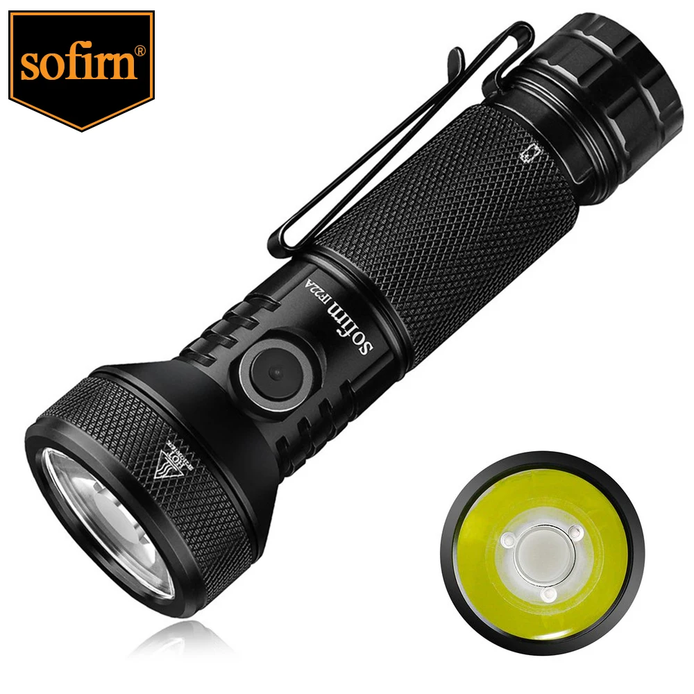 Sofirn IF22  IF22A TIR Optics 2100lm LED Flashlight Rechargeable 21700 USB C Powerful EDC Light Torch Outdoor Lantern for Fish