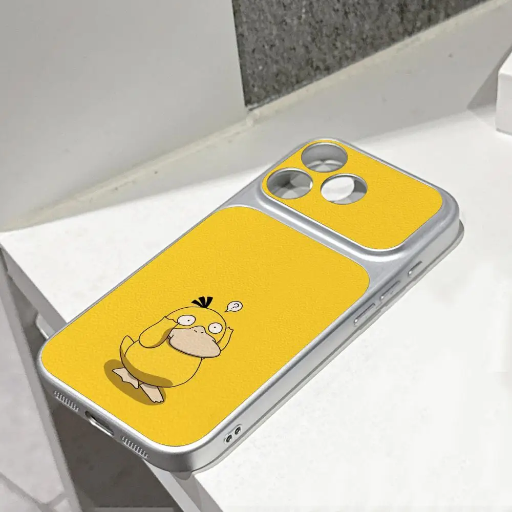 Милый чехол для телефона P-Psyducks для мужчин, с гальваническим серебряным покрытием, из овечьей кожи, для iPhone 17, 16, 15, 14, 12, 17ProPlus, 13, 11 Pro MAX. (art.: 3920dccbaf321) - 3920dccbaf321