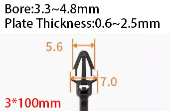 

Черные нейлоновые кабельные стяжки 3/4/5/8*100/120/150 мм