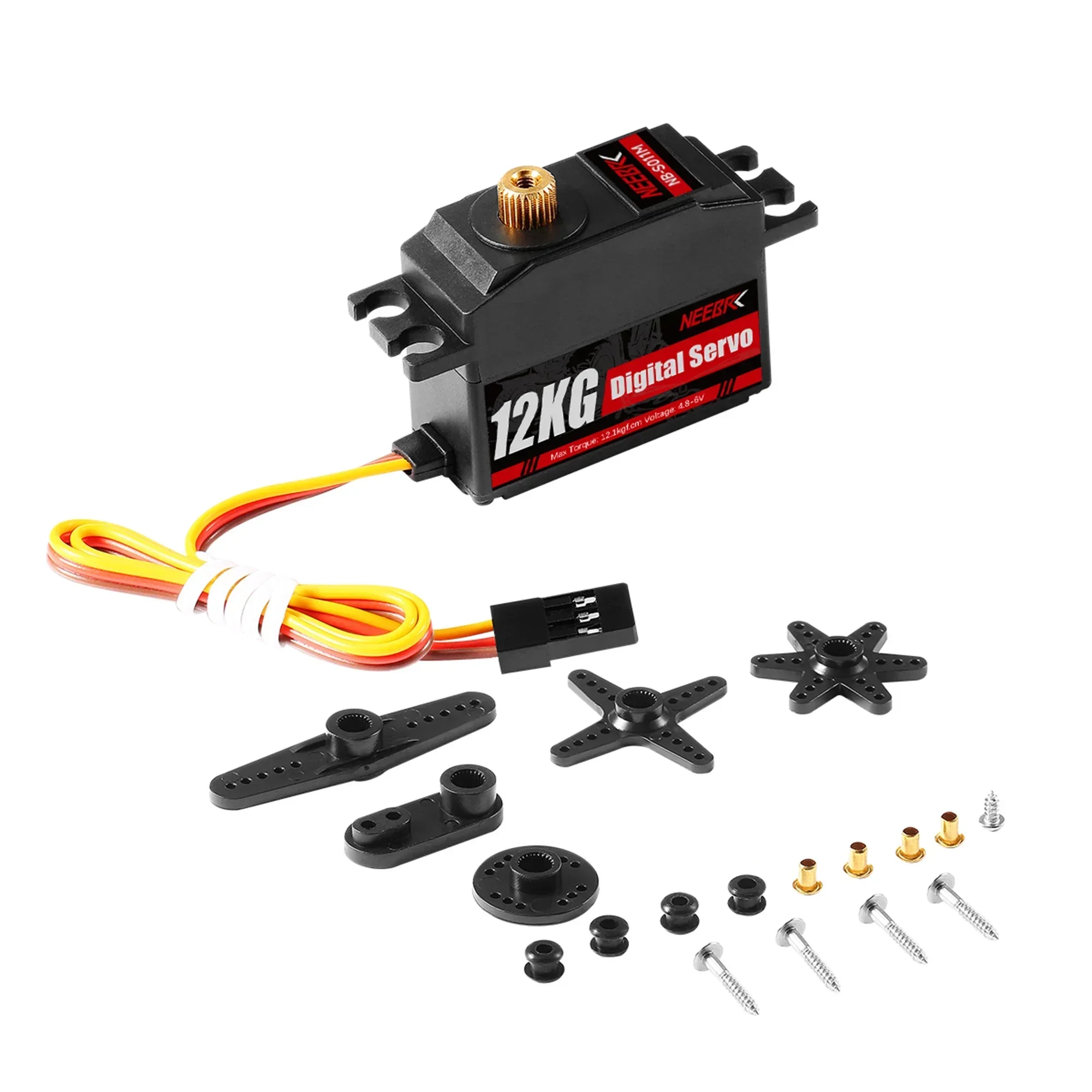 Фото NEEBRC 2322 2600KV Двигатель AM32 45A ESC 12 кг 21G Сервопривод для 1/12 RC Car Crawler MN99S MN168 Модель Обновленный комплект питания №4