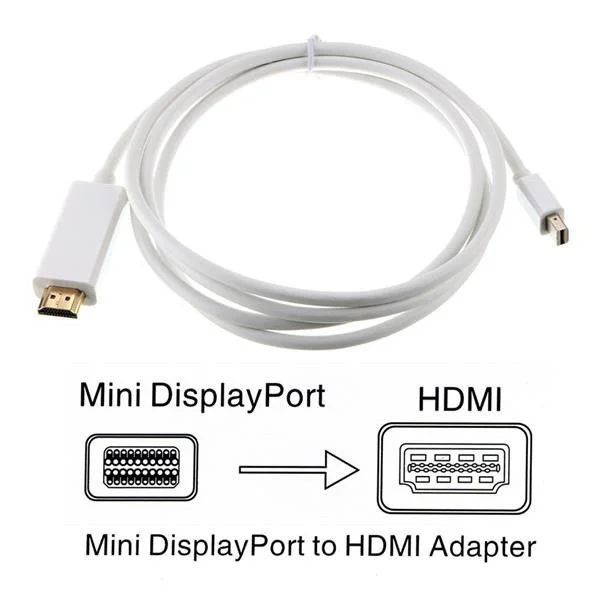 Мини-порт дисплея 4k Mini DP Thunderbolt мини-порт к 4K HDMI-адаптеру 1 8 м 3 HDMI-кабель UHD x 2K dp