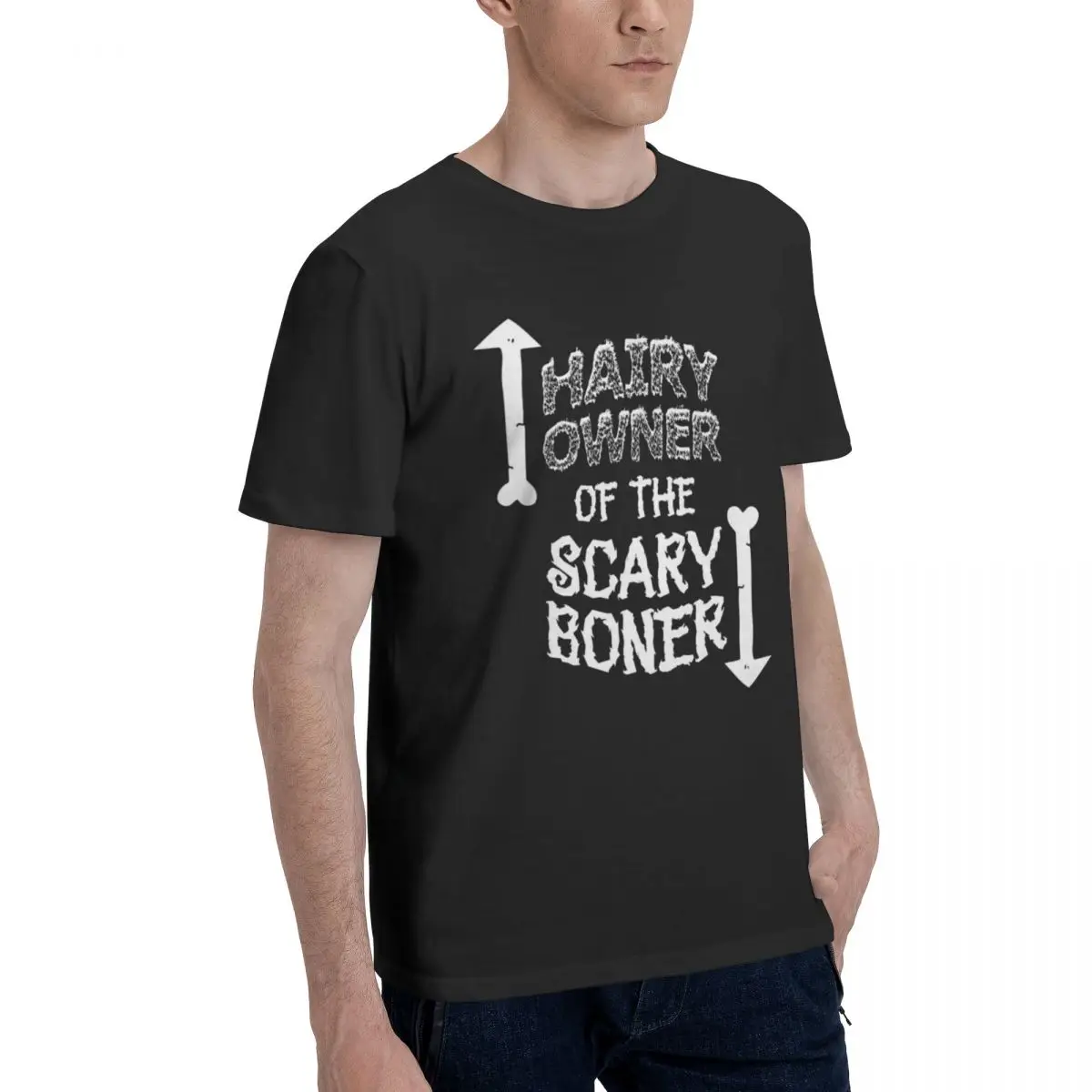 

HAIRY OWNER OF THE SCARY BONER Essential Nerdy Men's Basic Short Sleeve T-Shirt Funny activity competition Tops Tees
