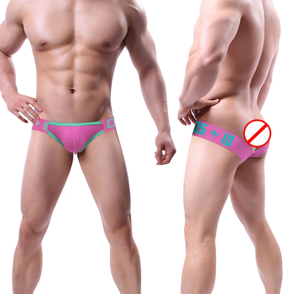 

Men Open Butt Underwear Backless Jockstrap Briefs Man Sexy Underpants Convex Pouch Panties Athletic Supported Thongs G-strings