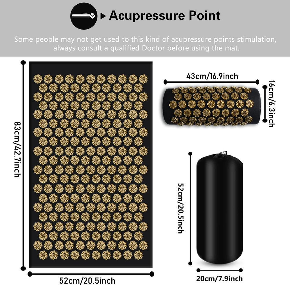 Коврик Для Йоги Kuznetsov Акупрессуры С Сенсорными Массажными Иглами Массажер Ног
