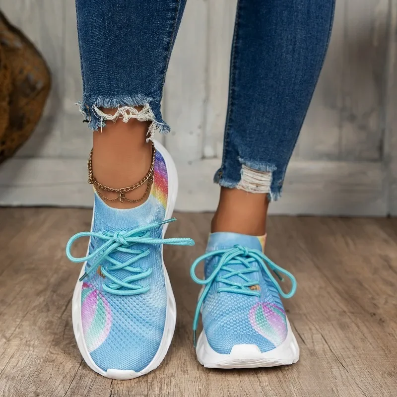 Женская спортивная обувь на плоской подошве новые весенние туфли из сетчатой